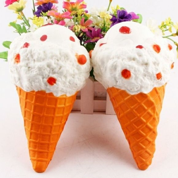 - Jumbo squish waffle vanilla cherry ice-cream new & bonus gift 🎁 sensory - Picture 4 of 10